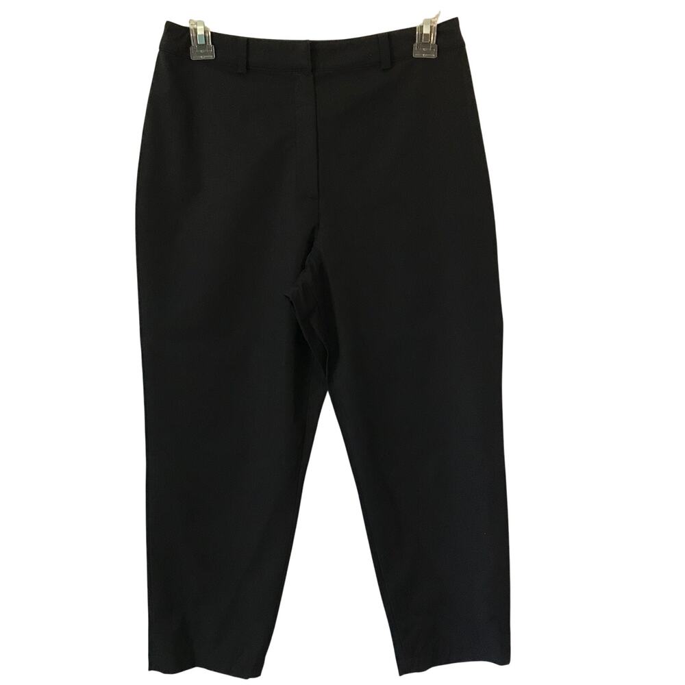 Astra Pants Size 4 Four Womens Classic Ankle Black Lycra Stretch Flat Front Four